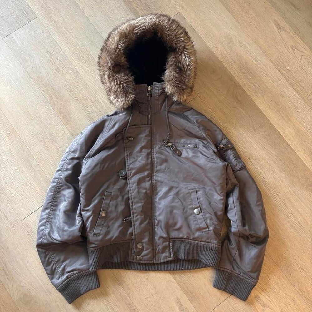 Aeropostale Women's Brown and Grey Jacket